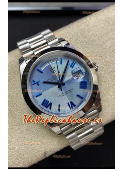 Rolex Day Date M228206-0001 Acero 904L 40MM - Dial Azul Ice Réplica a Espejo 1:1