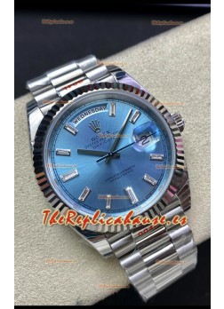 Rolex Day Date M228236-0006 904L Acero 40MM - Dial Azul Ice Répilca a Espejo 1:1