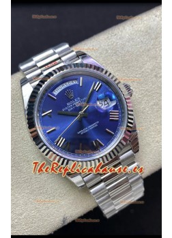 Rolex Day Date M228206-0015 Acero 904L 40MM - Dial Azul Réplica a Espejo 1:1