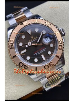 Rolex Yachtmaster 40 Oro Everose - Dial Oyster Marrón Acero Reloj Réplica Espejo 1:1 40MM en Caja de Acero 904L