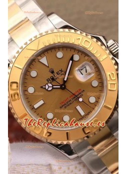 Rolex Yachtmaster 40 Oro Amarillo Dos Tonos 1:1 Reloj Réplica Suiza en Caja de Acero 904L