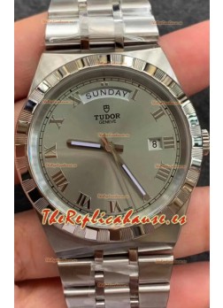 Tudor Reloj Edición Royal - Réplica Espejo 1:1 en Caja de Acero - Dial Romano Gris