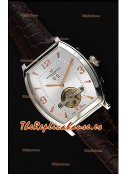 Vacheron Constantin Malte Reloj Réplica Japonés Tourbillon Dial en Acero color Blanco