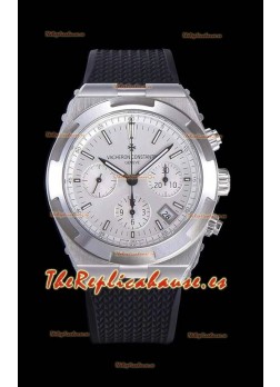 Vacheron Constantin Overseas Reloj Réplica Suizo Cronógrafo Dial Blanco - Correa de Goma