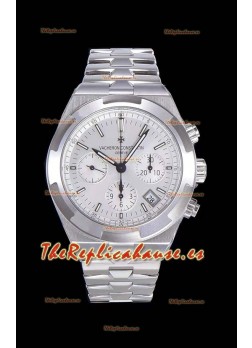 Vacheron Constantin Overseas Chronograph Dial Blanco Reloj Réplica Suizo - Correa de Acero Inoxidable