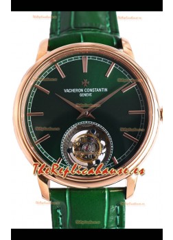 Vacheron Constantin Traditionelle Swiss Tourbillon Oro Rosado Reloj Réplica Espejo 1:1 
