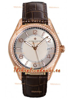 Vacheron Constantin Edición Fiftysix Acero 904L Oro Rosado Réplica Espejo 1:1 Dial Crema
