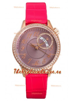 Vacheron Constantin Egerie Muse Caja Oro Rosado en Dial Marrón Réplica Suiza