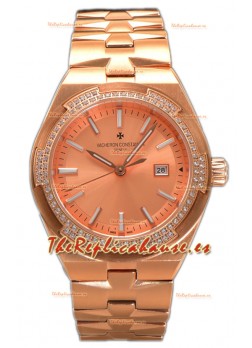 Vacheron Constantin Overseas Caja y Dial Oro Rosado 35MM Reloj Réplica Suiza 