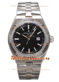 Vacheron Constantin Overseas Caja Acero Dial Negro 35MM Reloj Réplica Suiza 