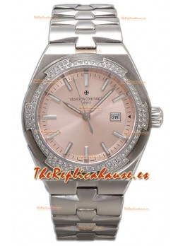 Vacheron Constantin Overseas Caja Acero Dial Rosado 35MM Reloj Réplica Suiza 