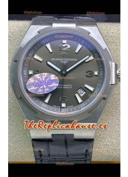 Vacheron Constantin Overseas Reloj Réplica Suizo a Espejo Dial Gris - Correa de Piel