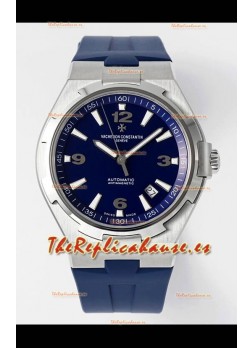 Vacheron Constantin Overseas Reloj Réplica Suizo a Espejo 1:1 Dial en Acero Azul - Correa Goma