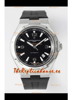 Vacheron Constantin Overseas Réplica Suiza a Espejo 1:1 Dial Negro - Correa Goma