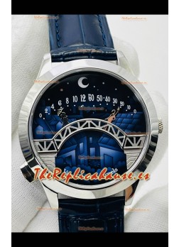 Van Cleef & Arpels Lady Arpels Pont des Amoureux en Acero Inoxidable Correa Azul Marino