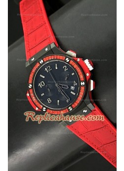 Hublot Big Bang Tutti Frutti Reloj de Cuarzo en Rojo - 38MM