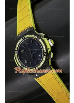 Hublot Big Bang Tutti Frutti Reloj de Cuarzo en Amarillo- 38MM