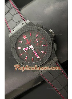 Hublot Big Bang Reproducción Reloj Suizo Todo Carbón en Rojo