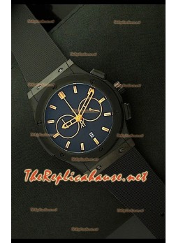 Hublot Vendome Cronógrafo PVD Reloj Japonés - Marcas Amarillas