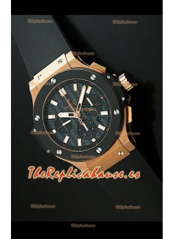 Hublot Big Bang Pink Gold Réplica Suiza- 1:1 Réplica Espejo Esfera de carbón