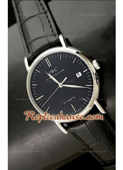 IWC Portofeno ETA 2892 Reproducción Reloj Suizo con Esfera de color Negro