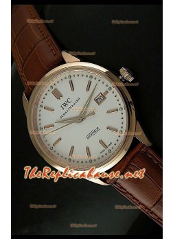 IWC Ingenieur Modified Reloj Suizo Réplica carcasa de oro rosado