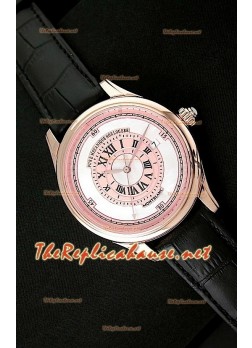 Mont Blanc Mechanique Horlogere Reloj Suizo en Oro Rosa Esfera Blanca