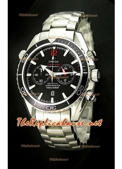 Omega Seamaster Planet Ocean Reloj Crónografo Japonés en Bisel Negro