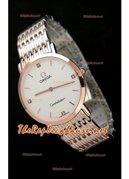 Omega Deville Reproducción Japonesa Reloj para Hombre en dos Tonos 