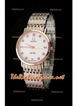 Omega Deville Reproducción Japonesa Reloj para Hombre en dos Tonos 