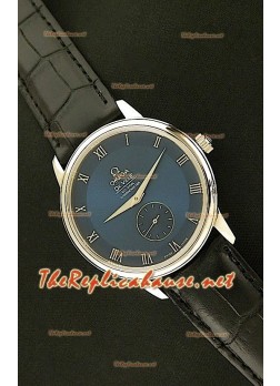 Omega Deville Reloj Automático Japonés en Acero con Esfera en Azul oscuro