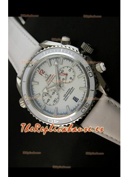 Omega Seamaster The Planet Ocean Réplica Japonesa en Blanco