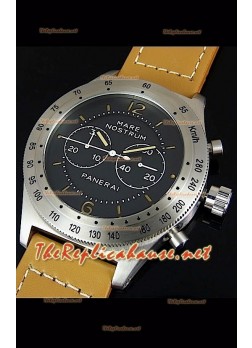 Reloj japonés Panerai Mare Nostrum en caja de acero