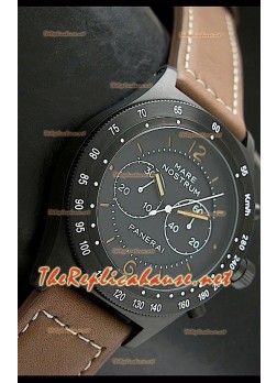 Reloj japonés Panerai Mare Nostrum en estuche de PVD