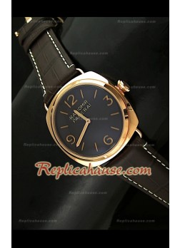 Panerai Radiomir Reloj Suizo de Oro Rosa y Esfera Marrón 