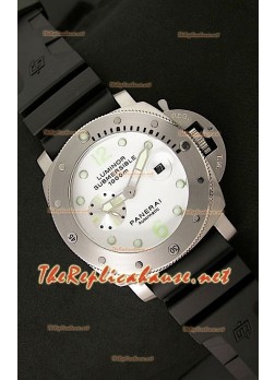 Panerai Lumenor Reloj Japonés Sumergible 1000M con Esfera Blanca