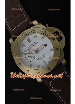 Panerai Lumenor Reloj de Oro Rosa Sumergible y Esfera Blanca - 47MM 