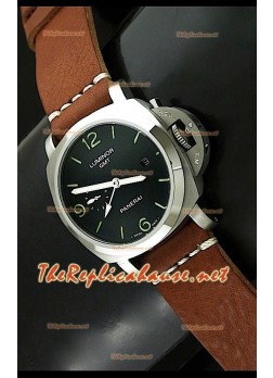 Panerai Lumenor GMT PAM329 Reloj Japonés en Correa Marrón
