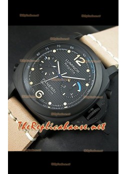 Reloj japonés Panerai Subsersible Regatta Rattrepante de PVD 