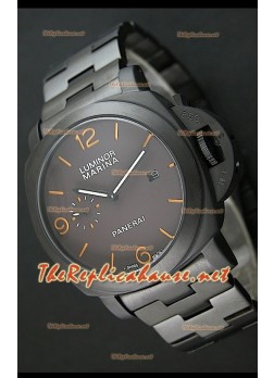 Reloj japonés Panerai Luminor con esfera marrón 