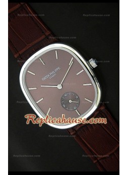 Patek Philippe Mens Golden Elipse Reloj Japonés en Acero