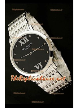 Patek Philippe Reloj Japonés de Cuarzo en Acero Inoxidable - 38MM Esfera de color Negro