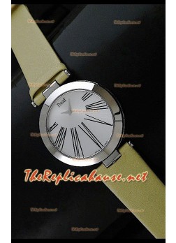 Piaget Altiplano Reloj de Cuarzo Suizo con Esferade Hora y Correa de Piel Amarilla