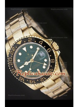 Rolex Replica GMT Masters Reloj con Bisel de Cerámica con Esfera Verde