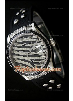 Rolex Datejust Reproducción Reloj Suizo para Hombres con Esfera Leopardo 