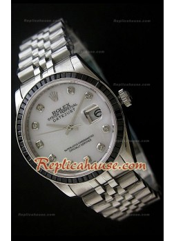 Rolex Datejust Reproducción Reloj Suizo con Correa de Acero