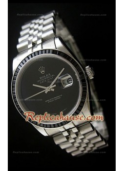 Rolex Datejust Reproducción Reloj Suizo con Esfera de color Negro