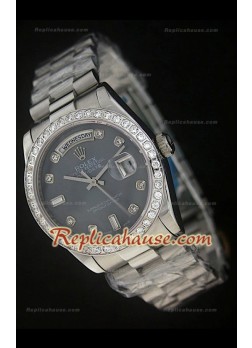 Rolex DayDate Reproducción Reloj Suizo con Esfera Perla 