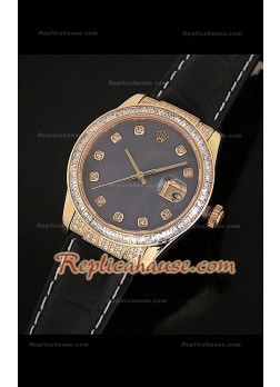 Rolex Reloj Réplica para Hombres en Oro y con Esfera Perla 