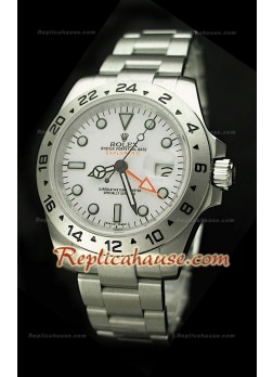 Réplica Reloj Rolex Edición Explorer II 2011 con Esfera Blanca